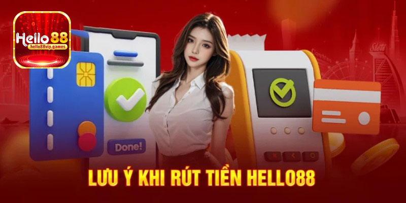 Lưu ý khi thực hiện rút tiền Hello88